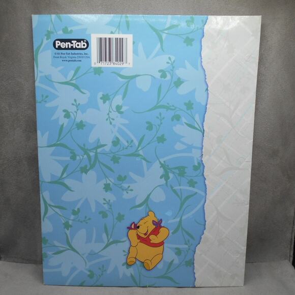 Disney's Winnie the Pooh Folder Vintage Pen-Tab Unpunched Friends in Garden - Picture 4 of 7